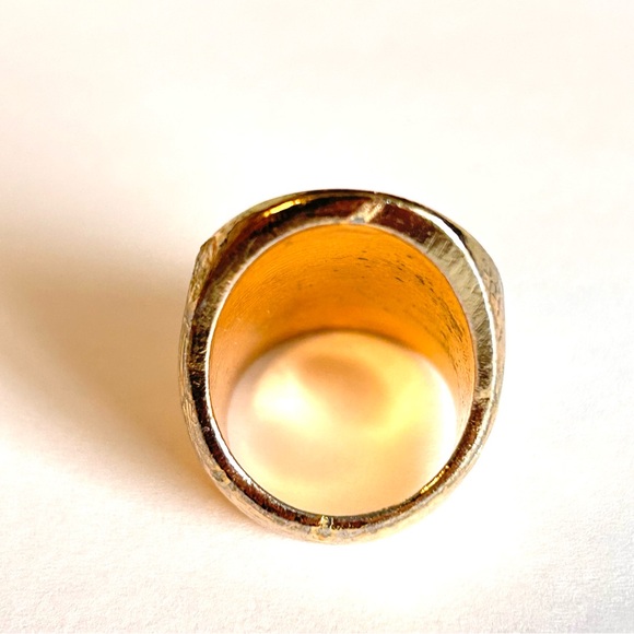 Chunky Gold Textured Women's Ring Size 6 - Picture 9 of 10